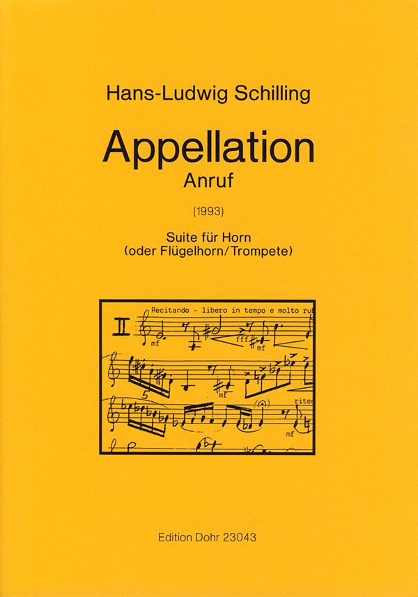 Appellation für Horn (Flügelhorn,  Trompete)  