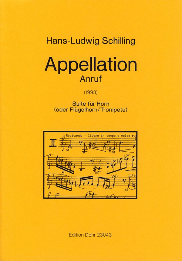 Appellation für Horn (Flügelhorn,  Trompete)  