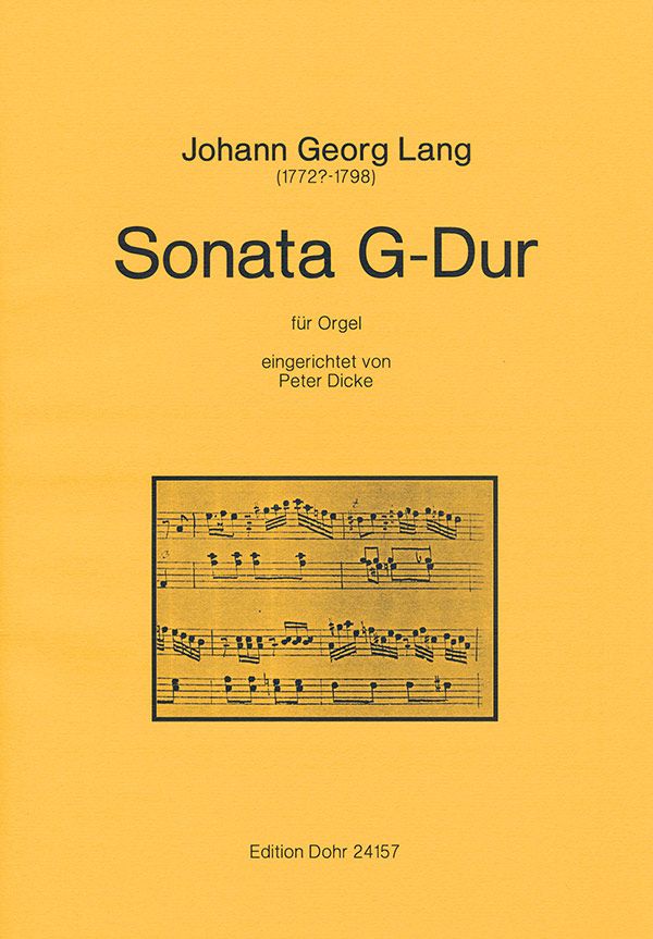 Sonata G-Dur&nbsp;&nbsp;für Orgel&nbsp;&nbsp;