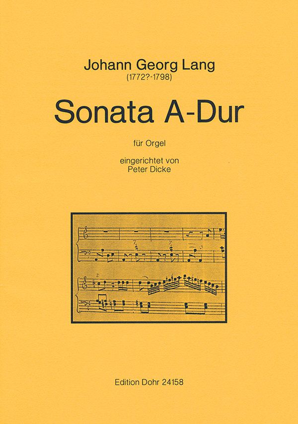Sonate A-Dur&nbsp;&nbsp;für Orgel&nbsp;&nbsp;