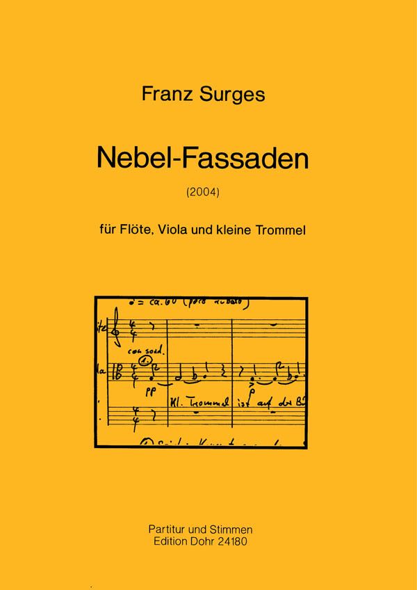 Nebel-fassaden für Flöte, Viola  und kleine Trommel  Partitur und Stimmen