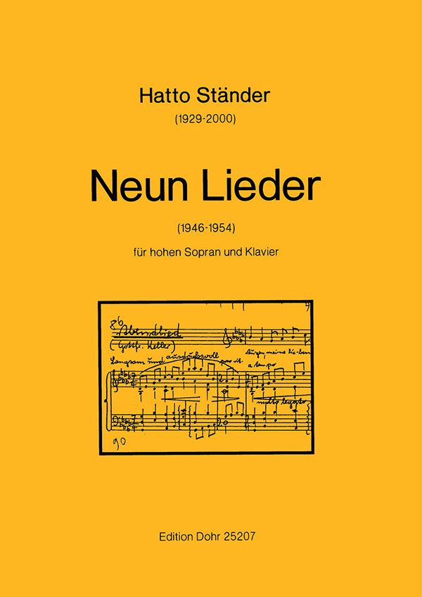 9 Lieder für hohen Sopran und Klavier&nbsp;&nbsp;&nbsp;&nbsp;