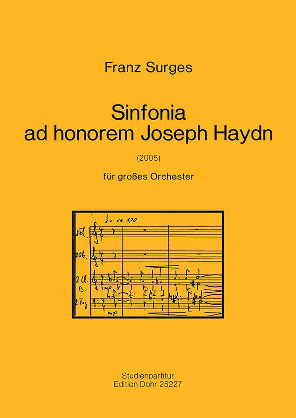 Sinfonia ad honorem Joseph Haydn (2005) (für grosses Or  Grosses Orchester  Studienpartitur