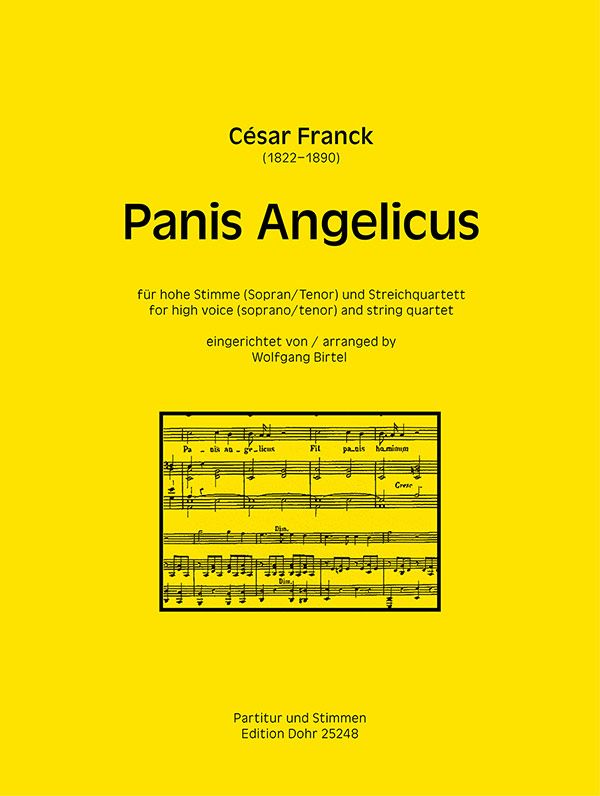 Panis angelicus für Gesang (hoch)  und Streichquartett  Partitur und Stimmen
