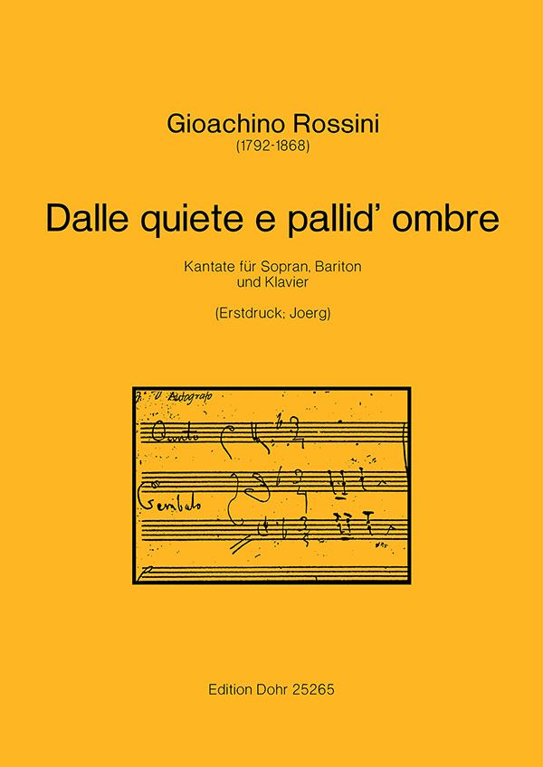 Dalle quiete e pallid' ombre für  Sopran, Bariton und Klavier  Partitur