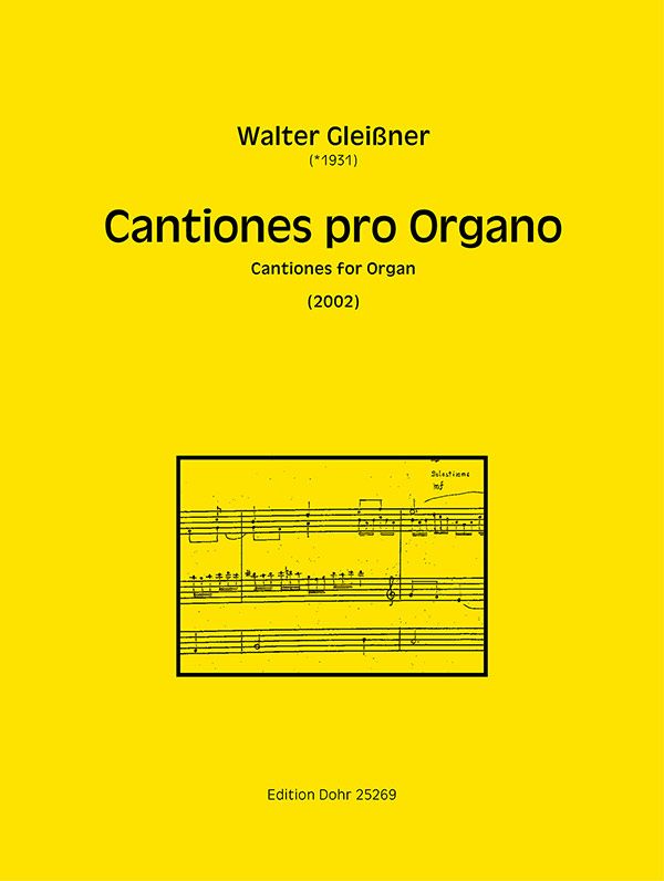 Cantiones pro organo  für Orgel  