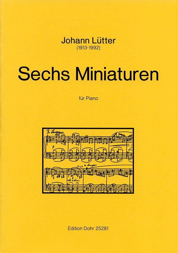Sechs Miniaturen für Klavier&nbsp;&nbsp;Klavier&nbsp;&nbsp;Partitur
