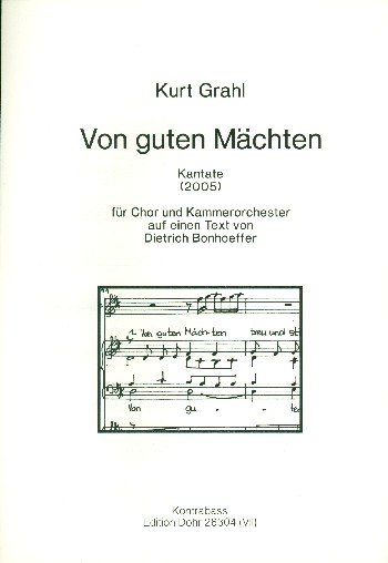 Von guten Mächten für gem Chor und  Kammerorchester  Stimmensatz