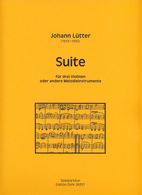 Suite für 3 Violinen (Melodieinstrumente)&nbsp;&nbsp;Spielpartitur&nbsp;&nbsp;