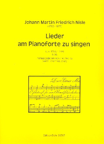 Lieder am Pianoforte zu singen o.op.  für Gesang und Klavier  Partitur