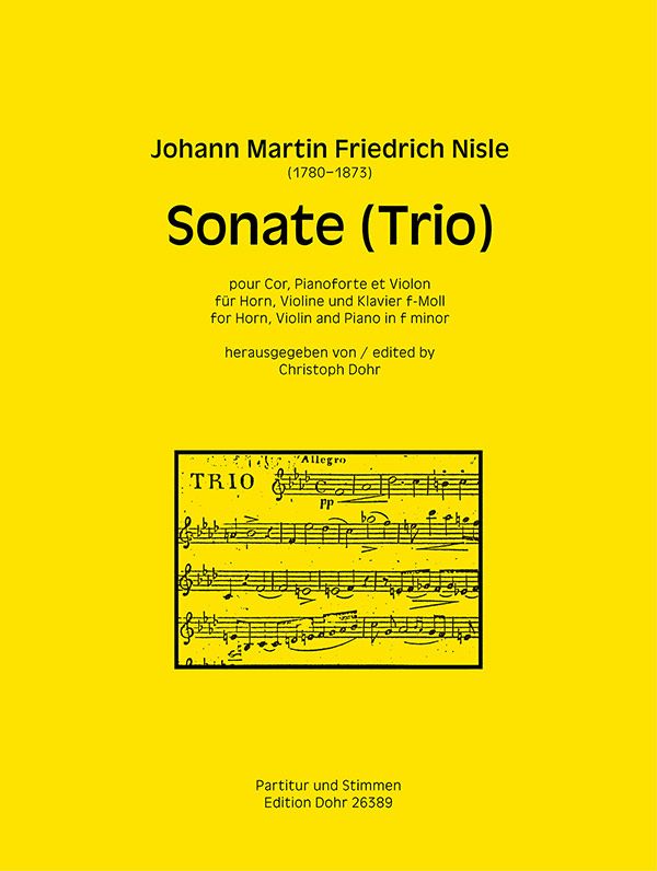 Sonate f-Moll für Horn, Violine  und Klavier  Partitur undStimmen