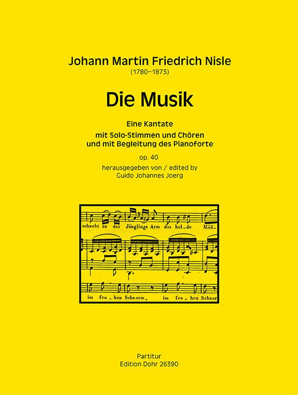 Die Musik op.40  für Soli, gem Chor und Klavier  Partitur
