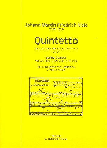 Quintetto  für 2 Violinen, 2 Violen und Violoncello  Partitur
