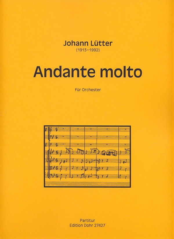 Andante molto für Orchester&nbsp;&nbsp;Partitur&nbsp;&nbsp;