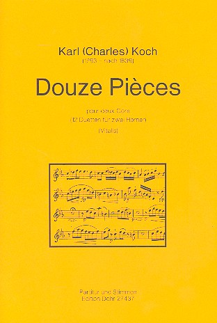 12 pièces&nbsp;&nbsp;für 2 Hörner&nbsp;&nbsp;Partitur und Stimmen