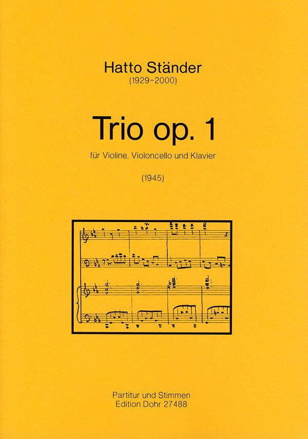 Trio op.1 für Violine, Violoncello und Klavier&nbsp;&nbsp;Partitur und Stimmen&nbsp;&nbsp;
