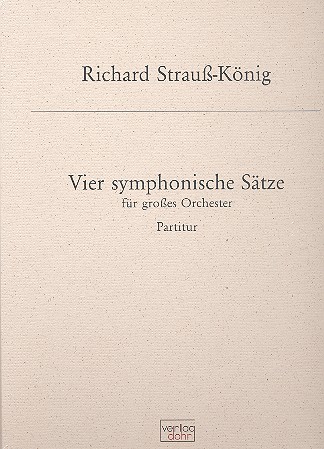 4 symphonische Sätze für Orchester  Partitur  