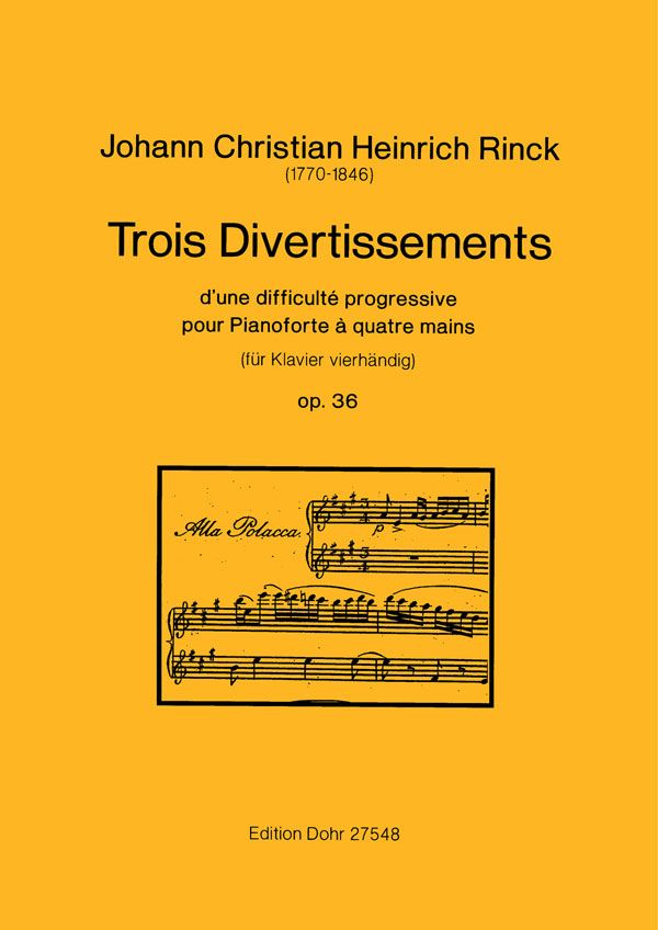 3 divertissements d'un difficulté  progressive op.36 für Klavier zu 4 Händen  Spielpartitur