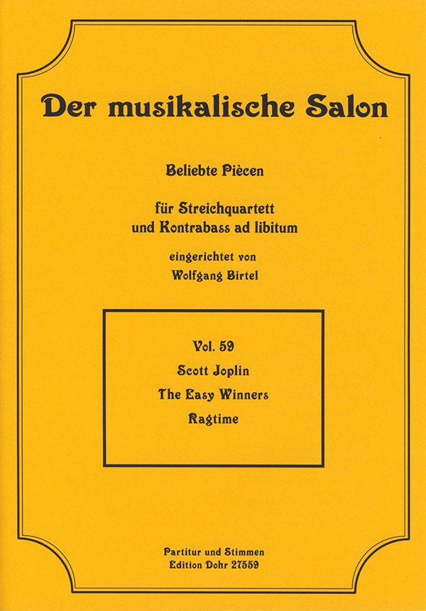 The easy Winners  für Streichquartett und Kontrabass ad lib  Partitur und Stimmen