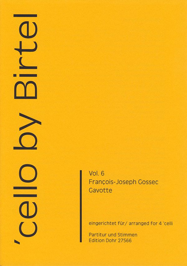 Gavotte für 4 Violoncelli  Partitur und Stimmen  