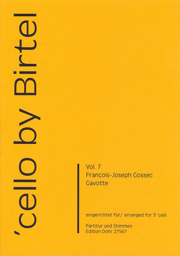 Gavotte für 3 Violoncelli  Partitur und Stimmen  