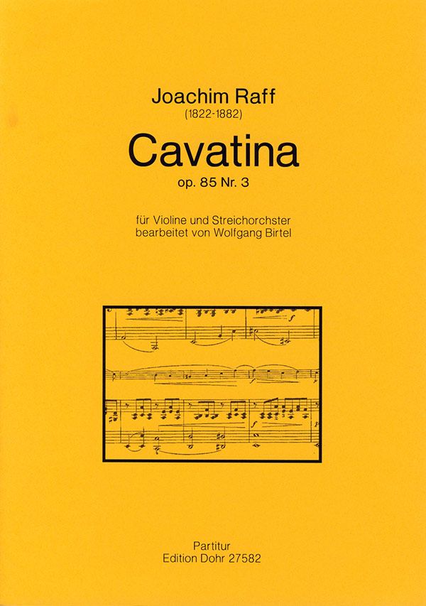 Cavatina op.85,3  für Violine und Streichorchester  Partitur
