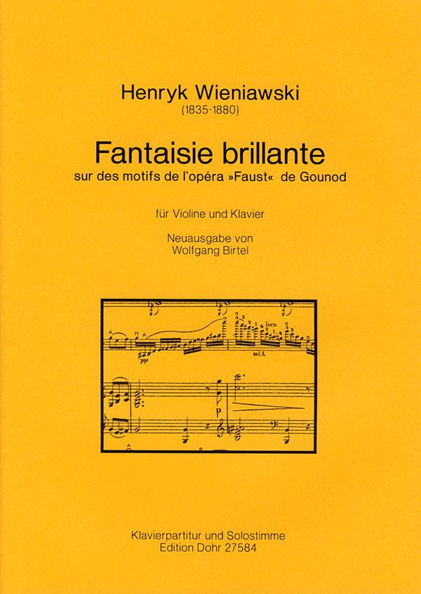 Fantaisie brillante op.20   für Violine und Streichorchester   für Violine und Klavier