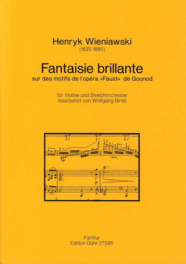 Fantaisie brillante op.20 für Violine  und Streichorchester  Partitur