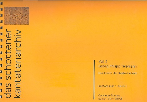 Nun komm der Heiden Heiland&nbsp;&nbsp;für Soli, gem Chor, Streicher und Bc&nbsp;&nbsp;Orgel/Continuo