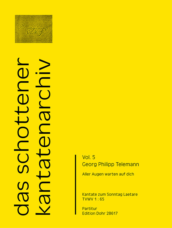 Aller Augen warten auf dich TWV1:65&nbsp;&nbsp;für Soli, gem Chor, 2 Violinen, Viola und Bc&nbsp;&nbsp;Partitur