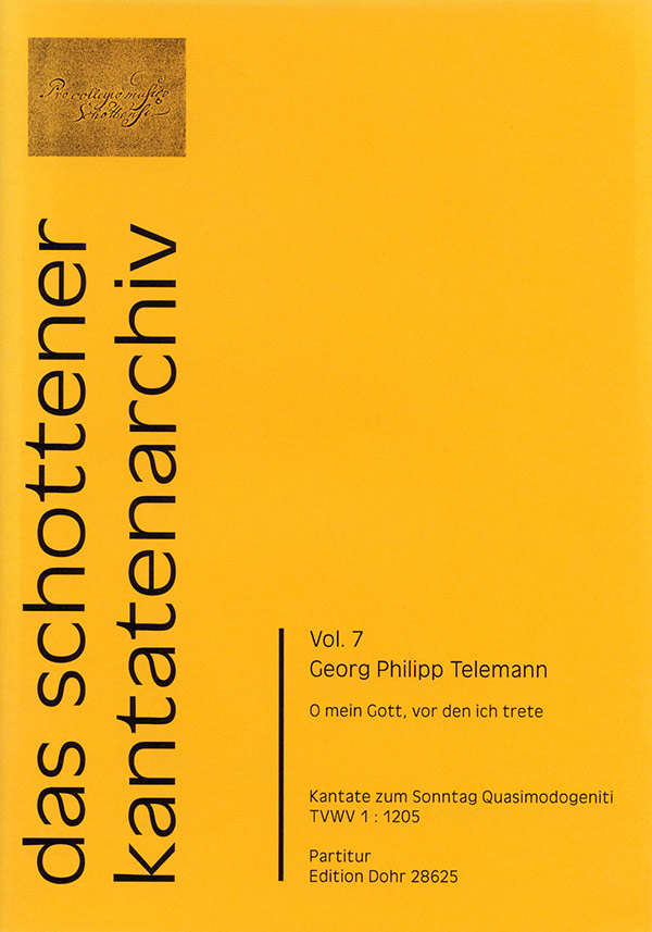 O mein Gott vor den ich trete TWV1:1205&nbsp;&nbsp;für Soli, gem Chor, 2 Violinen, Viola und Bc&nbsp;&nbsp;Partitur