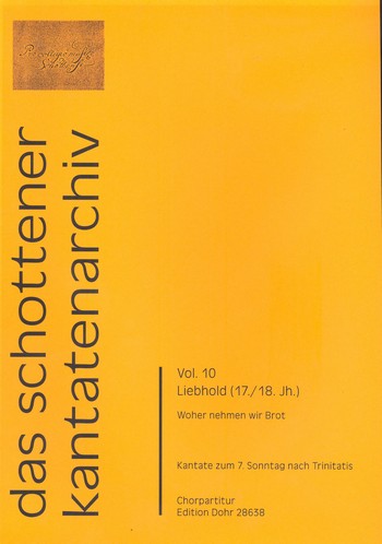 Woher nehmen wir Brot für Soli,&nbsp;&nbsp;gem Chor, 2 Violinen, Viola und Bc&nbsp;&nbsp;Chorpartitur