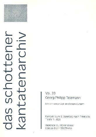 Ich bin vergnügt an diesen Gütern TWV1:823&nbsp;&nbsp;für Soli, gem Chor, 2 Violinen, Viola und Bc&nbsp;&nbsp;Stimmenset (3-3-2-3)
