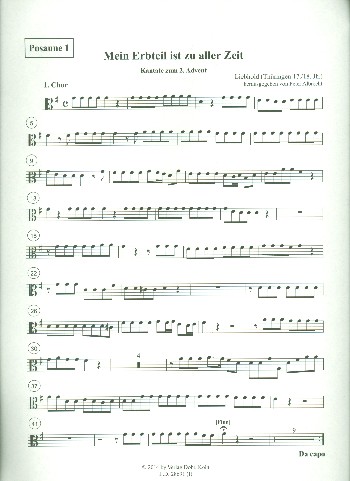 Mein Erbteil ist zu aller Zeit ...&nbsp;&nbsp;für Soli, gem Chor und Instrumente&nbsp;&nbsp;Stimmensatz