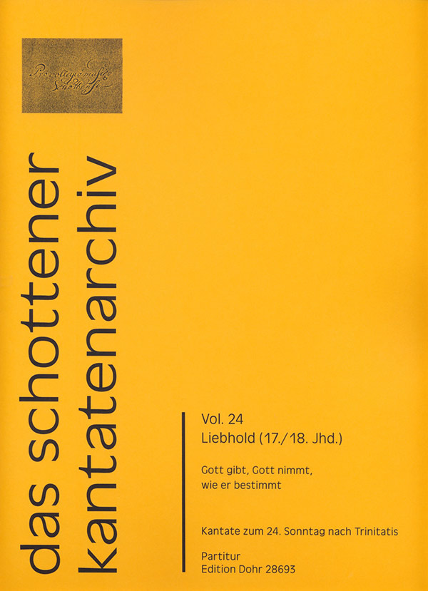 Gott gibt Gott nimmt wie er bestimmt&nbsp;&nbsp;für Soli, gem Chor und Instrumente&nbsp;&nbsp;Partitur