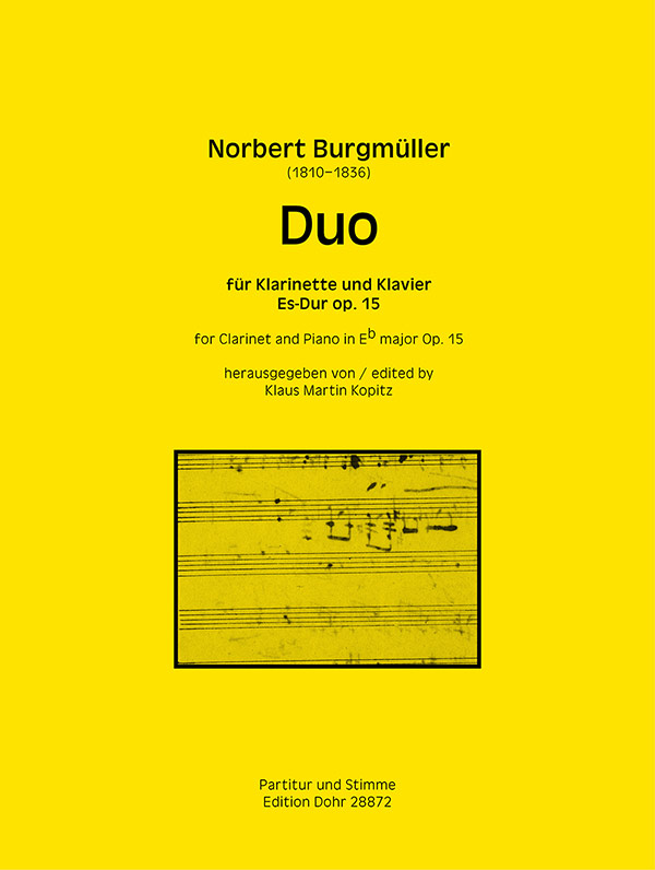 Duo Es-Dur op.15 für Klarinette  und Klavier  