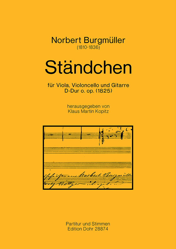 Ständchen D-Dur o.op. für Viola,  Violoncello und Gitarre  Partitur und Stimmen