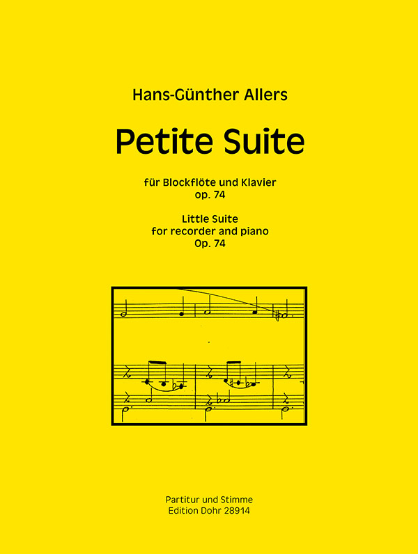 Petite Suite op.74  für Blockflöte und Klavier  