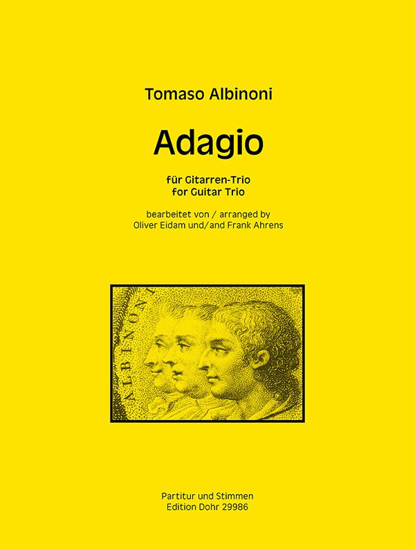 Adagio für 3 Gitarren  Partitur und Stimmen  