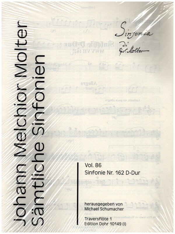 Sämtliche Sinfonien Band 86&nbsp;&nbsp;Sinfonie Nr.162 D-Dur&nbsp;&nbsp;Stimmensatz (4-4-3-3-2)