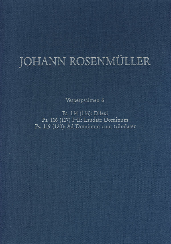 Gesamtausgabe Serie 2 Band 13&nbsp;&nbsp;Vesperpsalmen Band 6&nbsp;&nbsp;Partitur gebunden