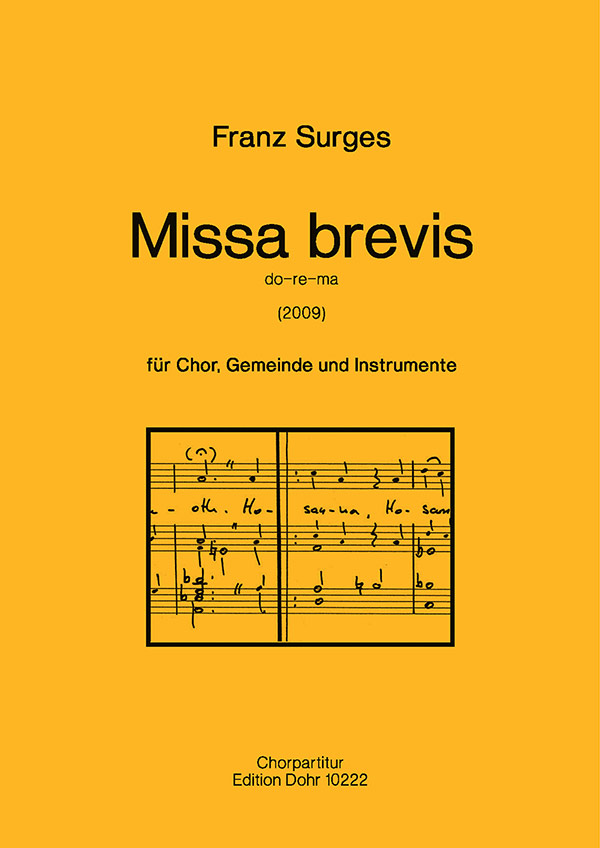 Missa brevis für gem Chor, Gemeinde  und Instrumente  Partitur