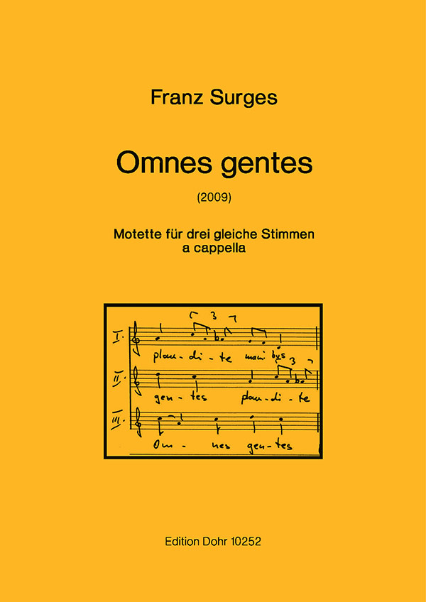 Omnes gentes für gem Chor a cappella  Partitur  