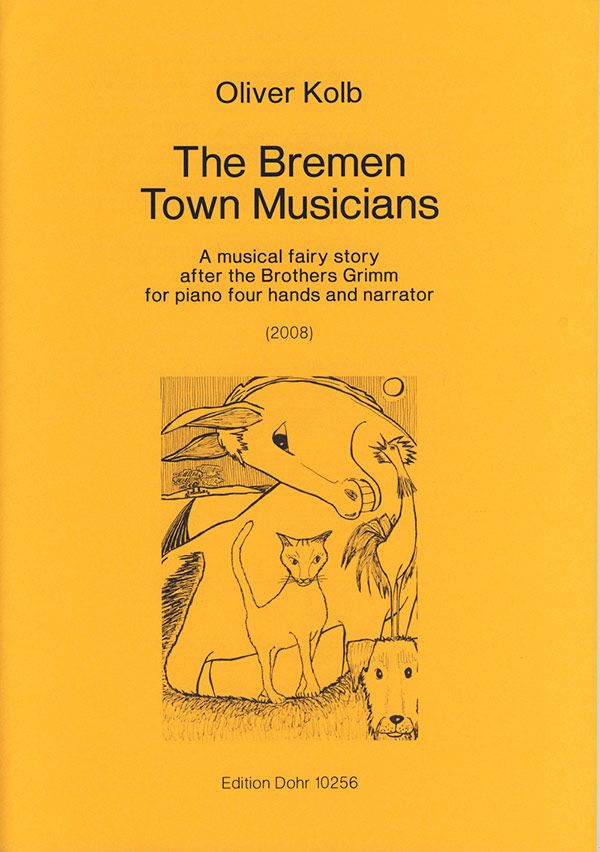 The Bremen Town Musicians for  narrator and piano 4 hands  score (en)