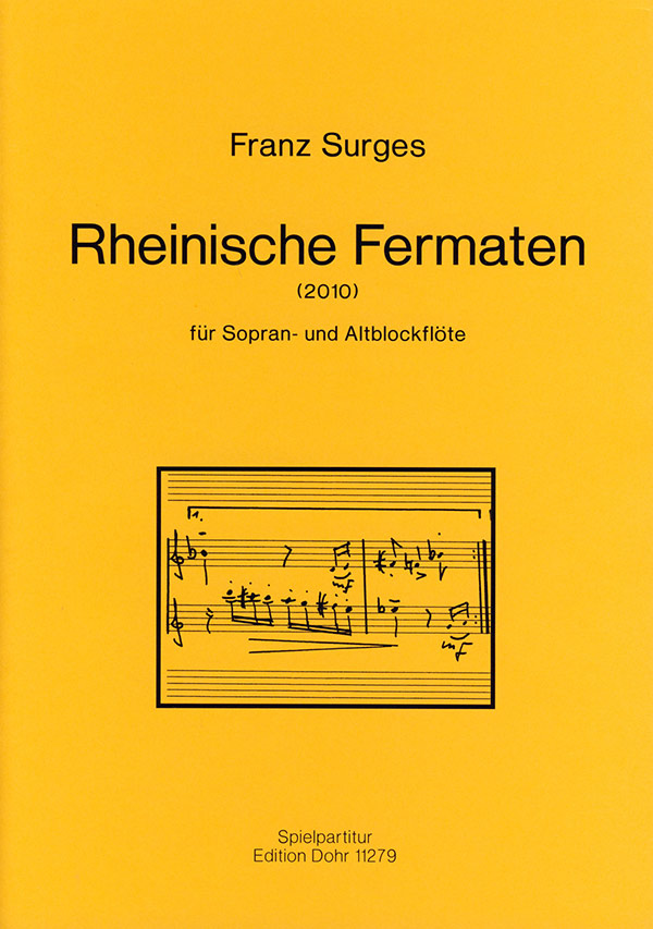Rheinische Fermaten für 2 Blockflöten  Spielpartitur  