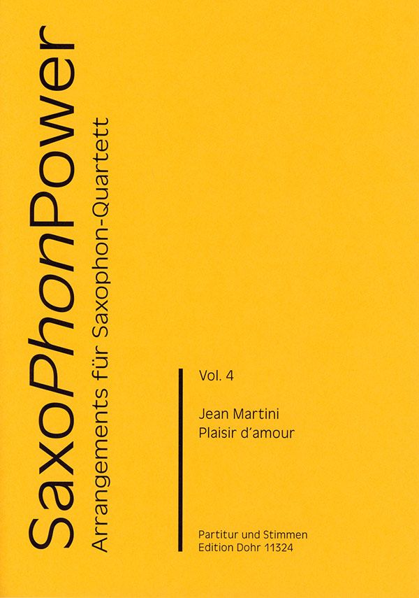 Plaisir d'amour für 4 Saxophone (SATBar)  Partitur und Stimmen  