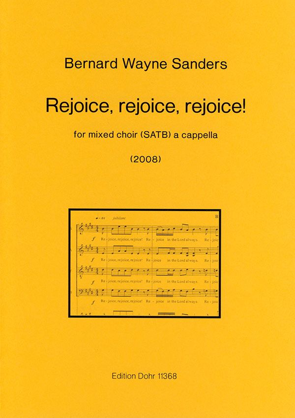 Rejoice rejoice rejoice für gem Chor&nbsp;&nbsp;a cappella&nbsp;&nbsp;Partitur