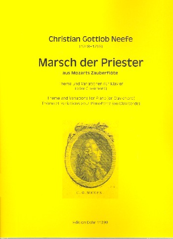 Thema und Variationen über Marsch der Priester aus Mozarts Zauberflöte  für Klavier (Clavichord)  