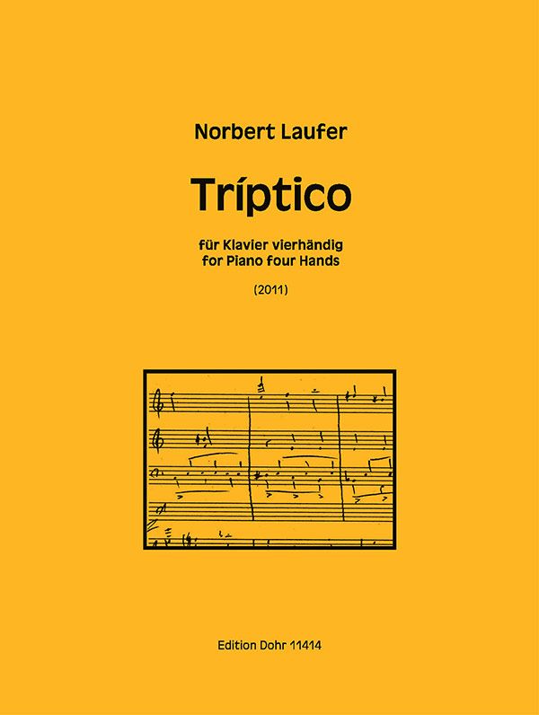 Tríptico für Klavier zu 4 Händen  Partitur  