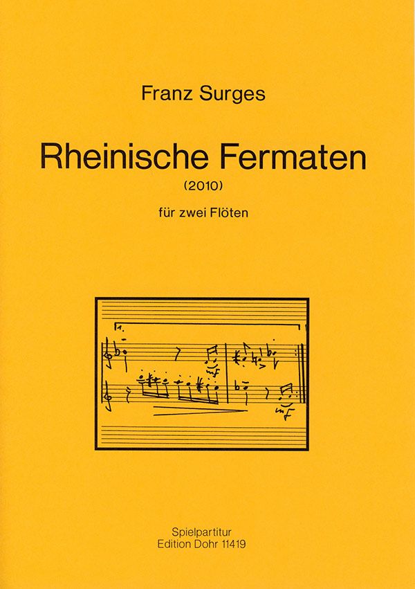 Rheinische Fermaten für 2 Flöten  Spielpartitur  